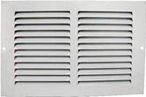 ProSource 1RA1006 Air Return Grille, 11-3/4 in L, 7-3/4 in W, Rectangle, Steel, White, Powder Coated